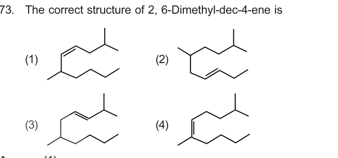 Question 73 as printed in the NEET 2021 booklet