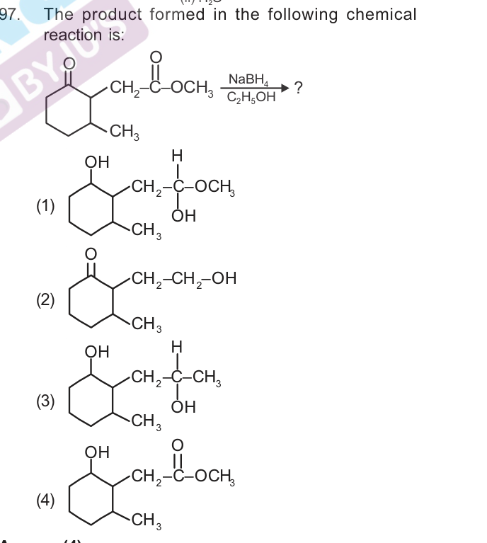 Question 97 as printed in the NEET 2021 booklet