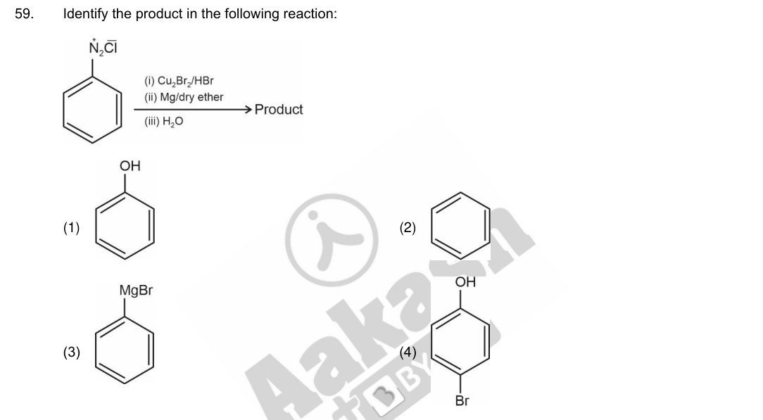 Question 59 as printed in the NEET 2023 booklet