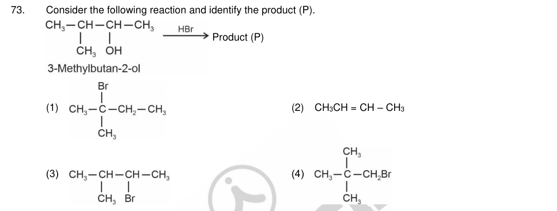 Question 73 as printed in the NEET 2023 booklet