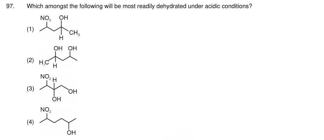 Question 97 as printed in the NEET 2023 booklet