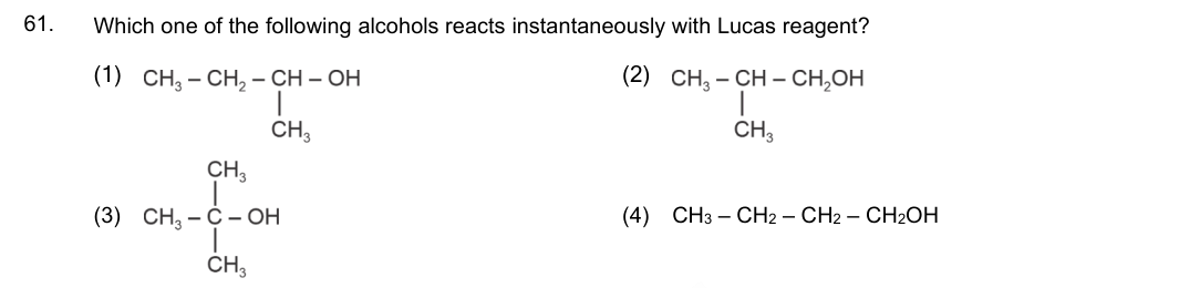 Question 61 as printed in the NEET 2024 booklet